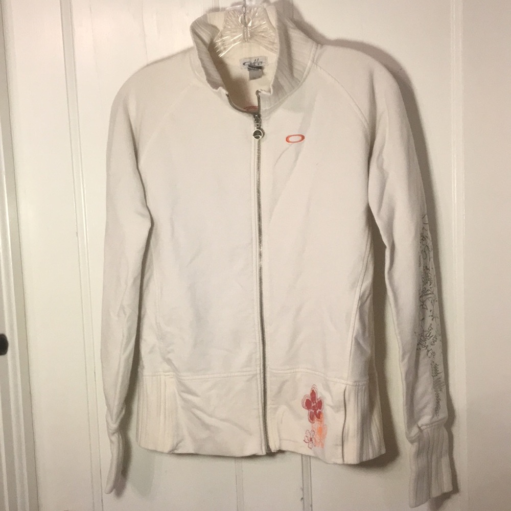 Oakley zip up sweatshirt w pop up collar. Size L